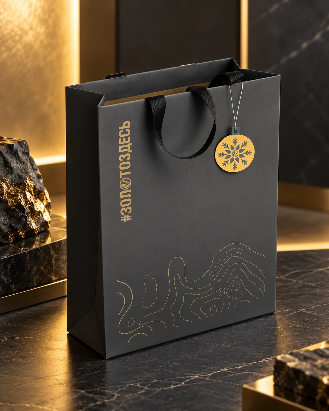 Универсальный чёрный пакет GV Gold, вид спереди